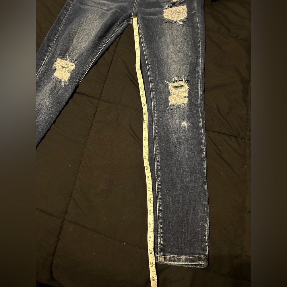 KanCan Women's Skinny Jeans - Distressed Blue - Picture 2 of 2